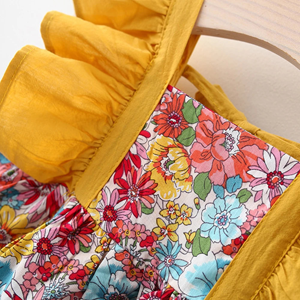 Baby Strap Dress Sleeveless Princess Dress Fragments Flowers 