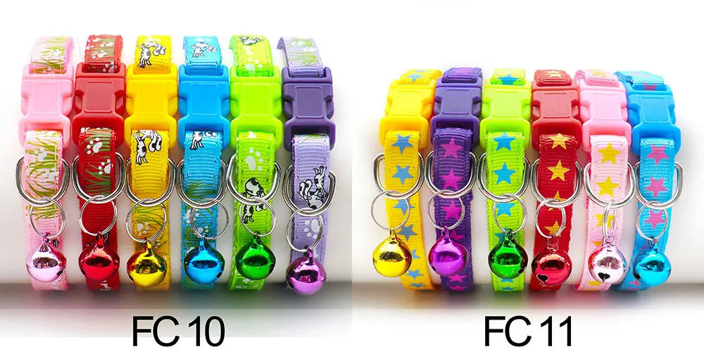 Adjustable Cat Collar with Bell Puppy Kitten Collar Wholesale 