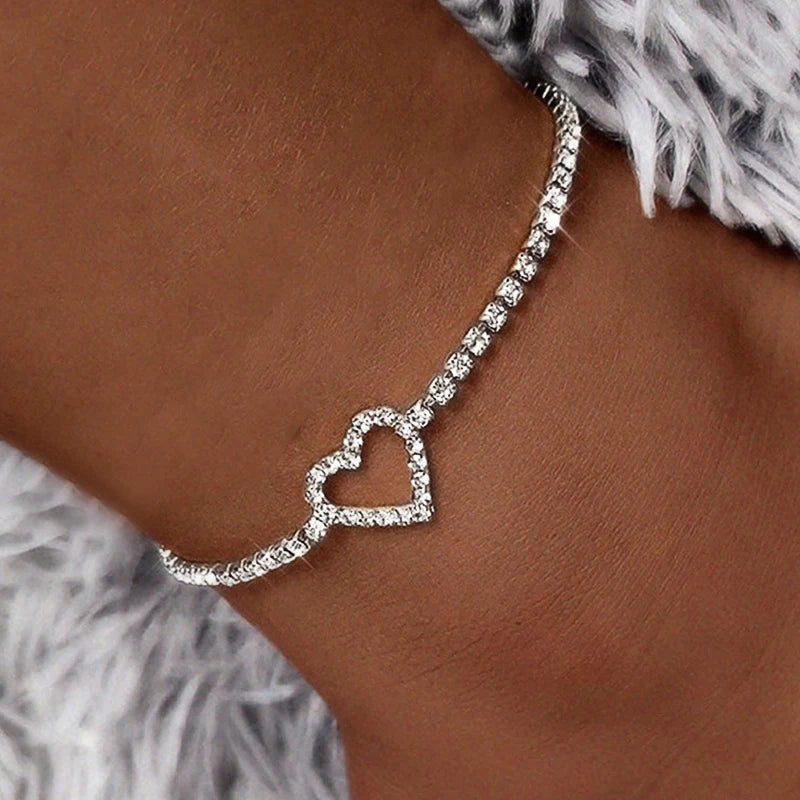 Huitan Imitation Chain Anklets for Women Luxury Pl Color Bracelet 