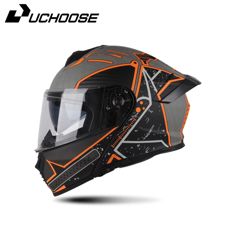 Uchoose Motorcycle Full Face Helmets Crash Protective Gear 