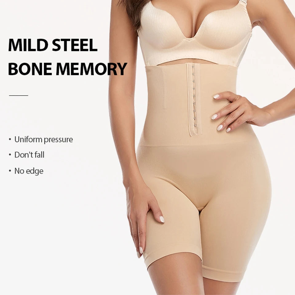Women High Waist Flat Belt Waist Shapewear Slimming Panties Tummy Control Shapewear Shaping Straps 