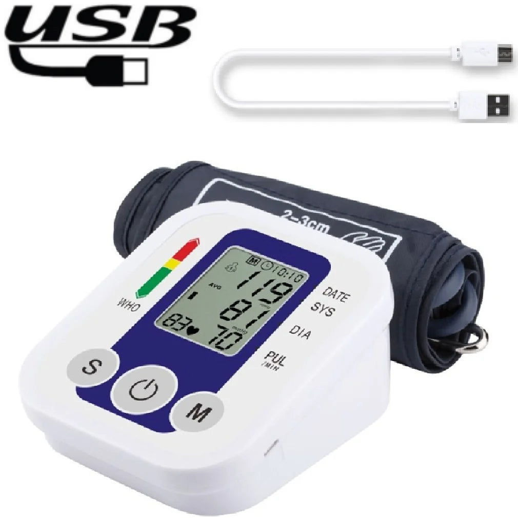 Monitor de presión arterial de brazo, equipo de BP, tonómetro portátil médic