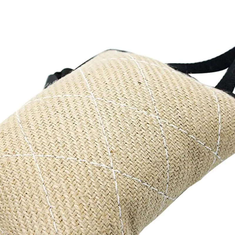 Durable Jute Dog Bite Pillow Linen Remover Toy Outdoor 