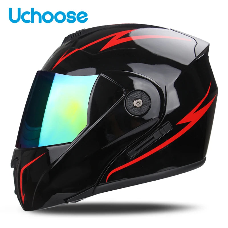 Uchoose Unisex Motorcycle Helmet Double Lens Secci? 