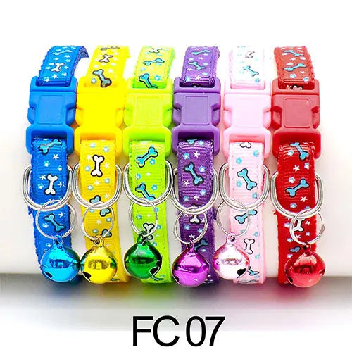 Adjustable Cat Collar with Bell Puppy Kitten Collar Wholesale 