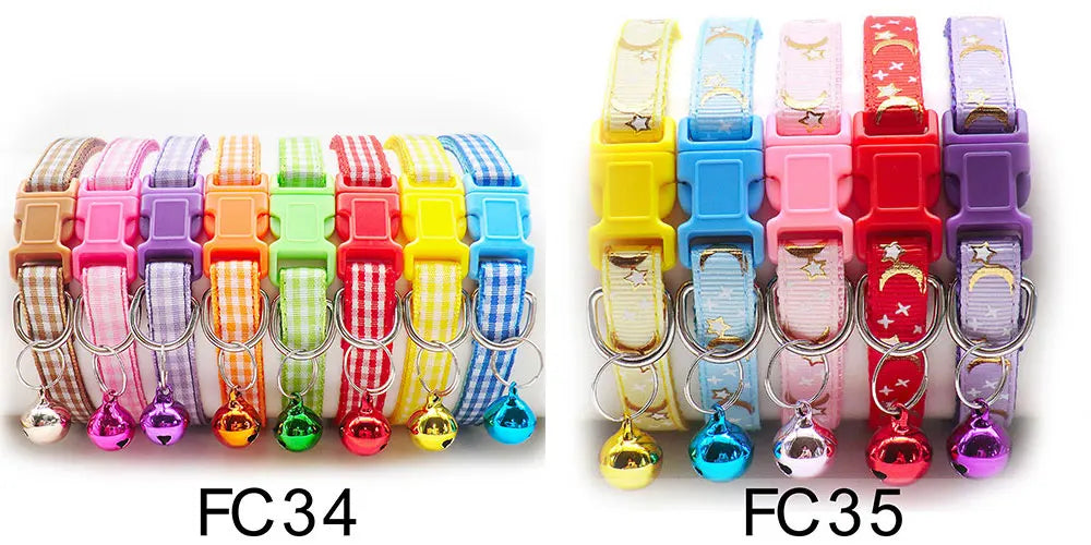 Adjustable Cat Collar with Bell Puppy Kitten Collar Wholesale 