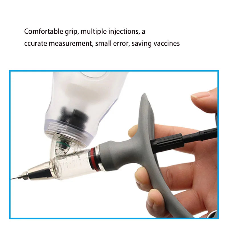 Jeringa continua veterinaria automática para animales, pollo, vaca, inyección ajustable, vacuna, cerdo, oveja, aves de corral, 2ml /5ml