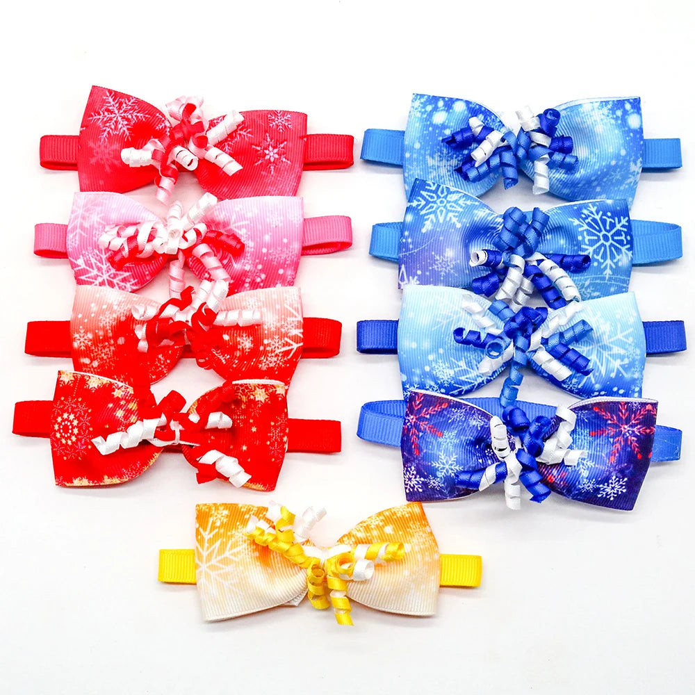 50 Pieces Wholesale Dog Bows with Ribbon for Dog Grooming