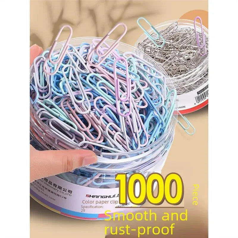 Colorful Paper Clips Small U-Shaped Buckle Office Supplies 