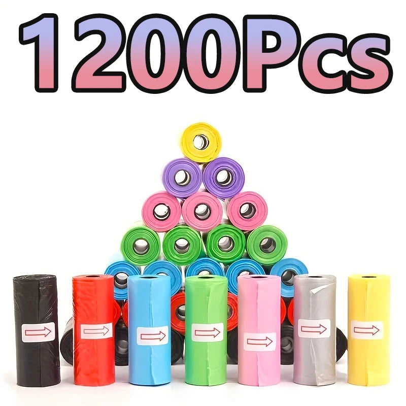 Cartoon Print Dog Poop Bags Pet Waste Bags 