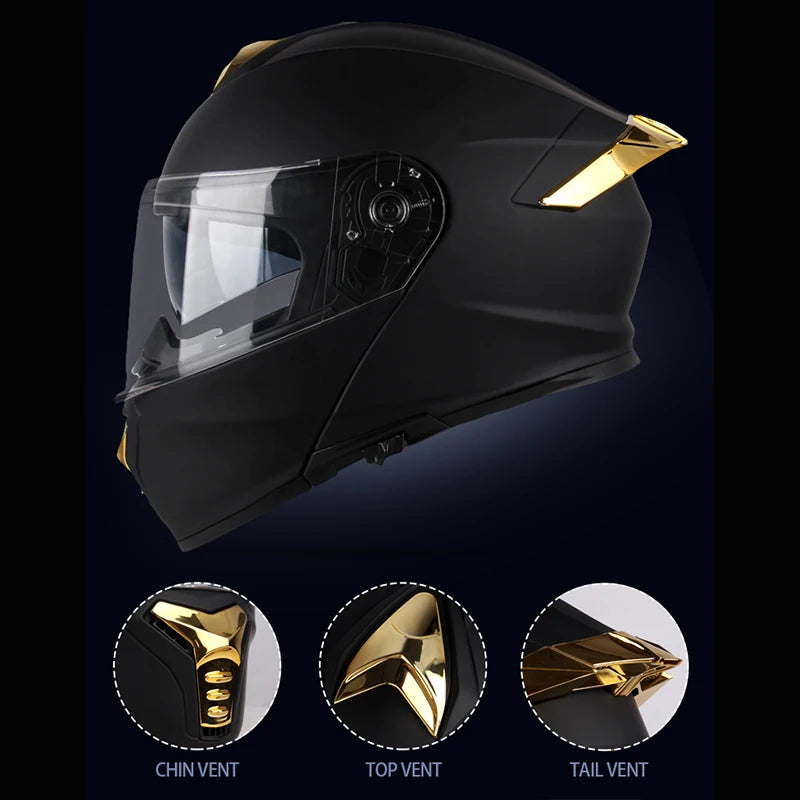 Uchoose Motorcycle Full Face Helmets Crash Protective Gear 