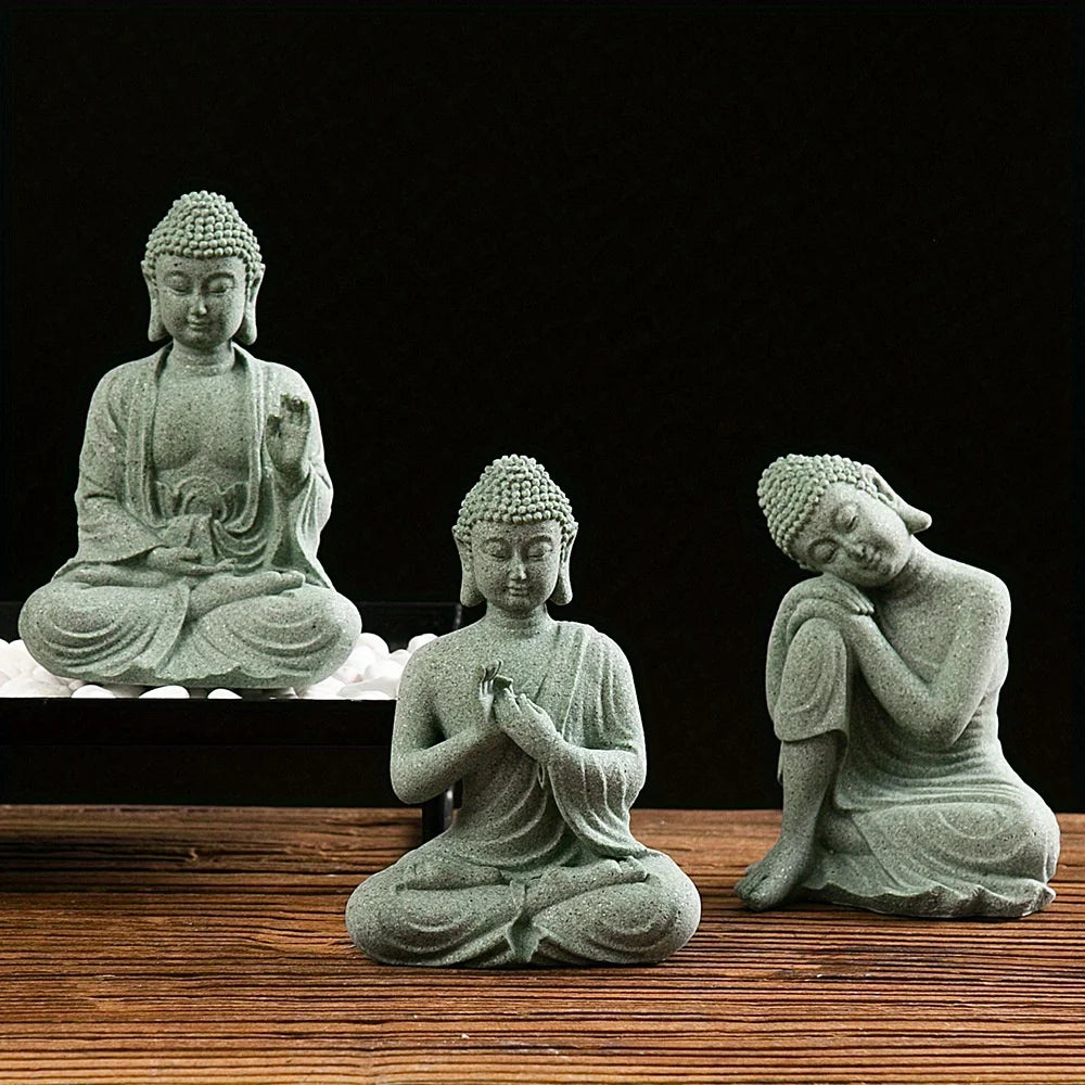 Estatua de Buda para decoración de pecera, Mini estatuilla de budismo, adorno d