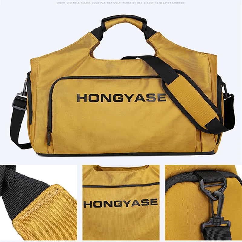 Bolsa deportiva de gimnasio para hombre, bolso de viaje para Fitness, bolsillo para zapatos, equipaje, bolso de mano impermeable, bolso de hombro para fin de semana al aire libre