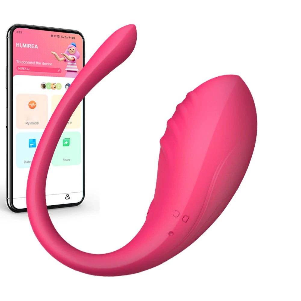 Vibrador inalámbrico con Bluetooth para mujer, estimulador de clítoris, huevo