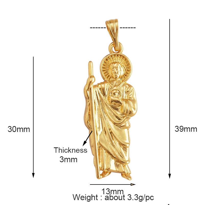 Religious Guardian Angel Jesus Pendant Love Heart Pendant 