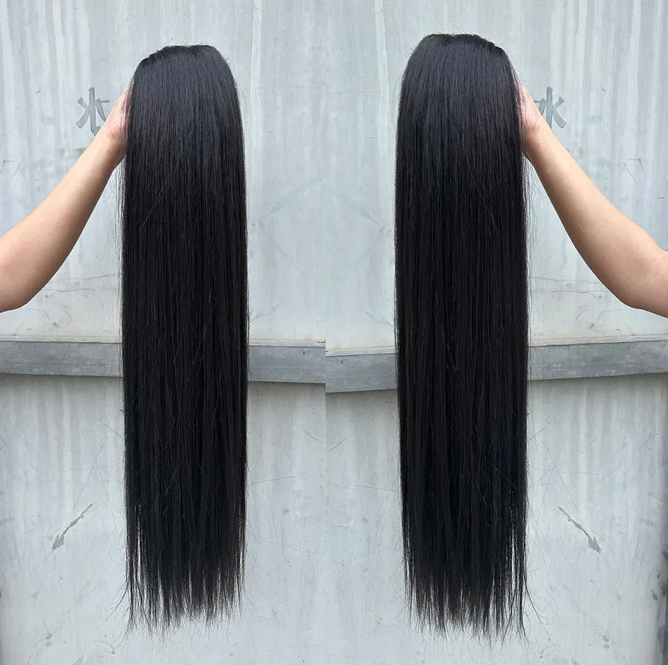 Natural Hair Salon Straight Bone Hair Extensions Fiber 