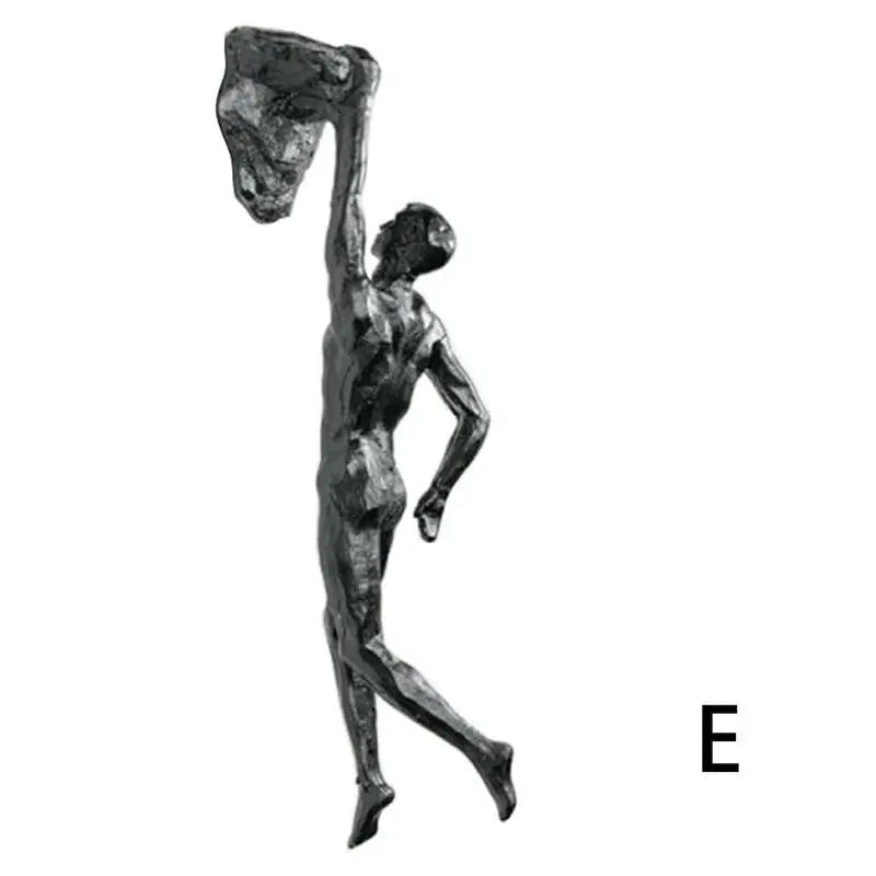 Athlete Rock Climbing Man fondo de resina decoración colgante de pared escultura estatua figuras decoración actual Retro nuevo