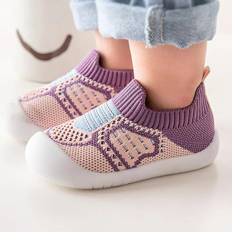 Baby Anti-slip Shoes Breathable Rubber Sole Socks p 