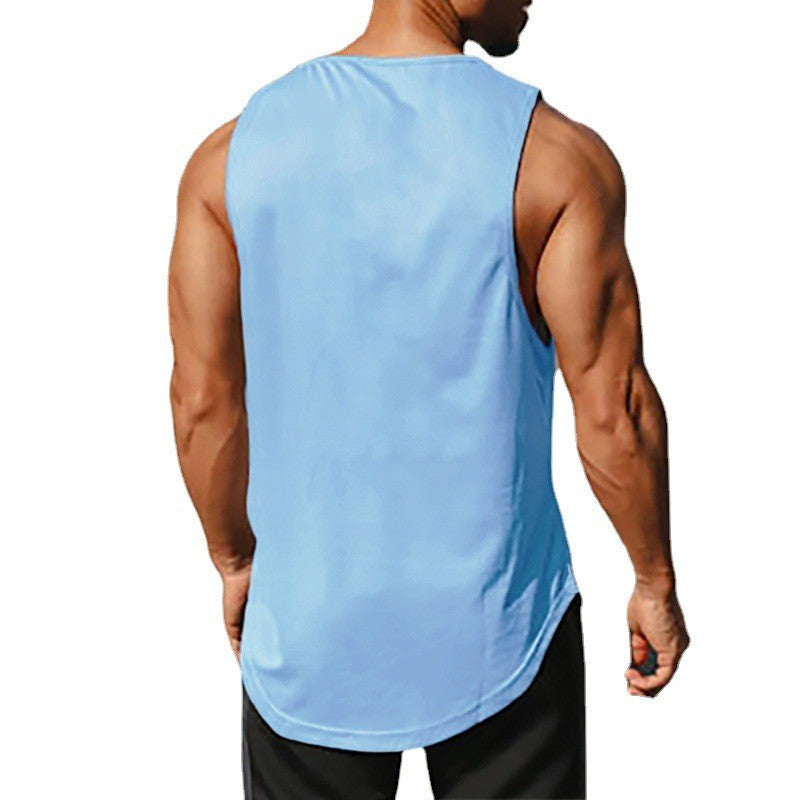 Camiseta sin mangas de verano para hombre, ropa de entrenamiento de Fitness, secado rápido, ajustada, culturismo, chaleco de baloncesto a la moda