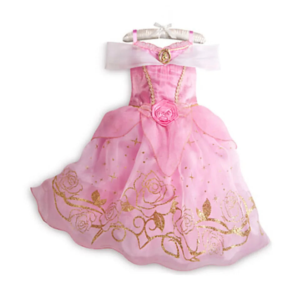 Girls Princess Dress Cinderella Snow White Aurora So Costume 