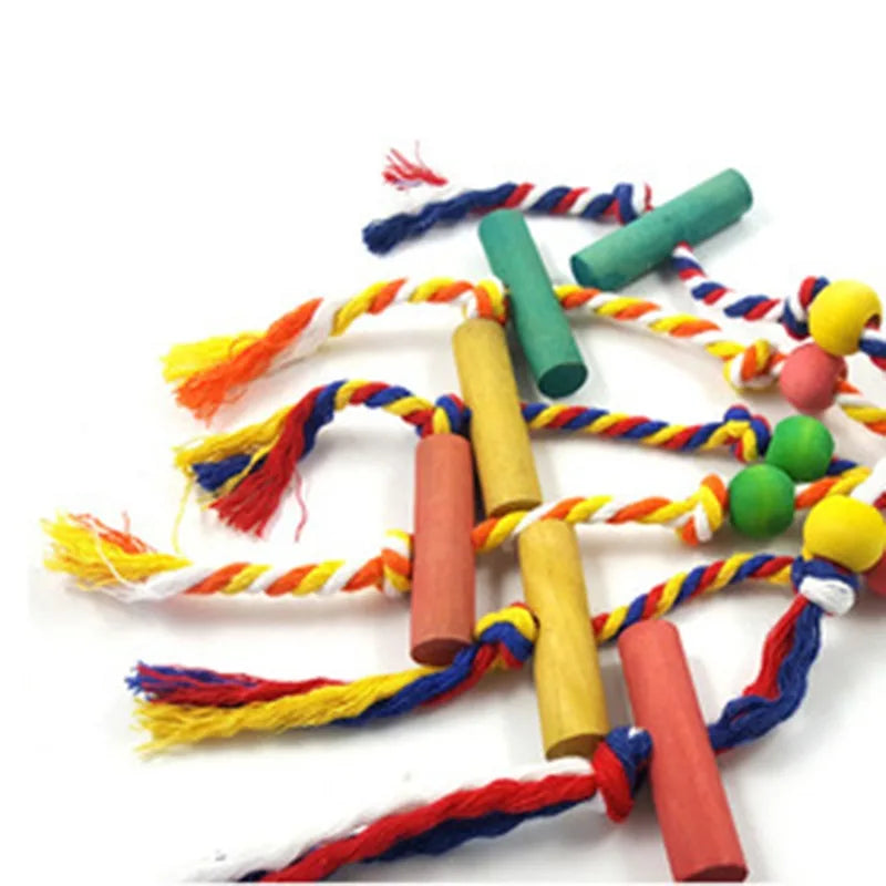 Parrot Chew Toy Cotton Rope Bite Bridge Tearing Ca 