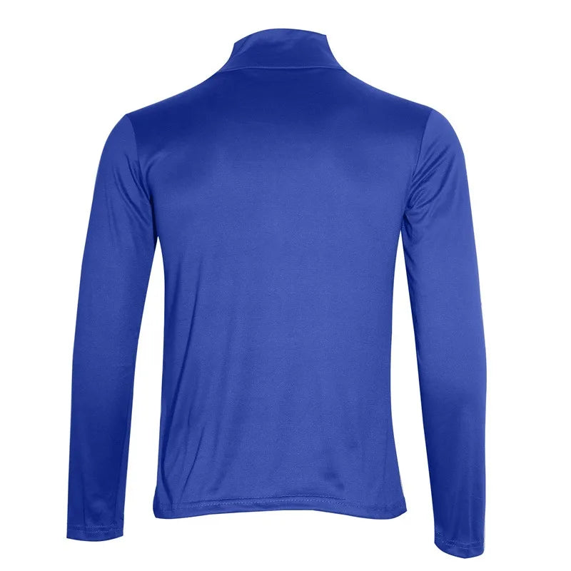 Camiseta de cuello alto para hombre, Jersey ajustado de algodón de manga larga,