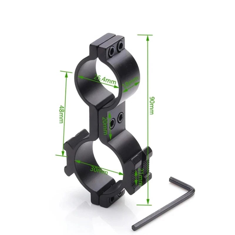 Nuevo tubo de abrazadera para Rifle figura 8 fijación anillos duales montaje con riel Picatinny Glock pistola mira linterna Ar 15 Accesorios