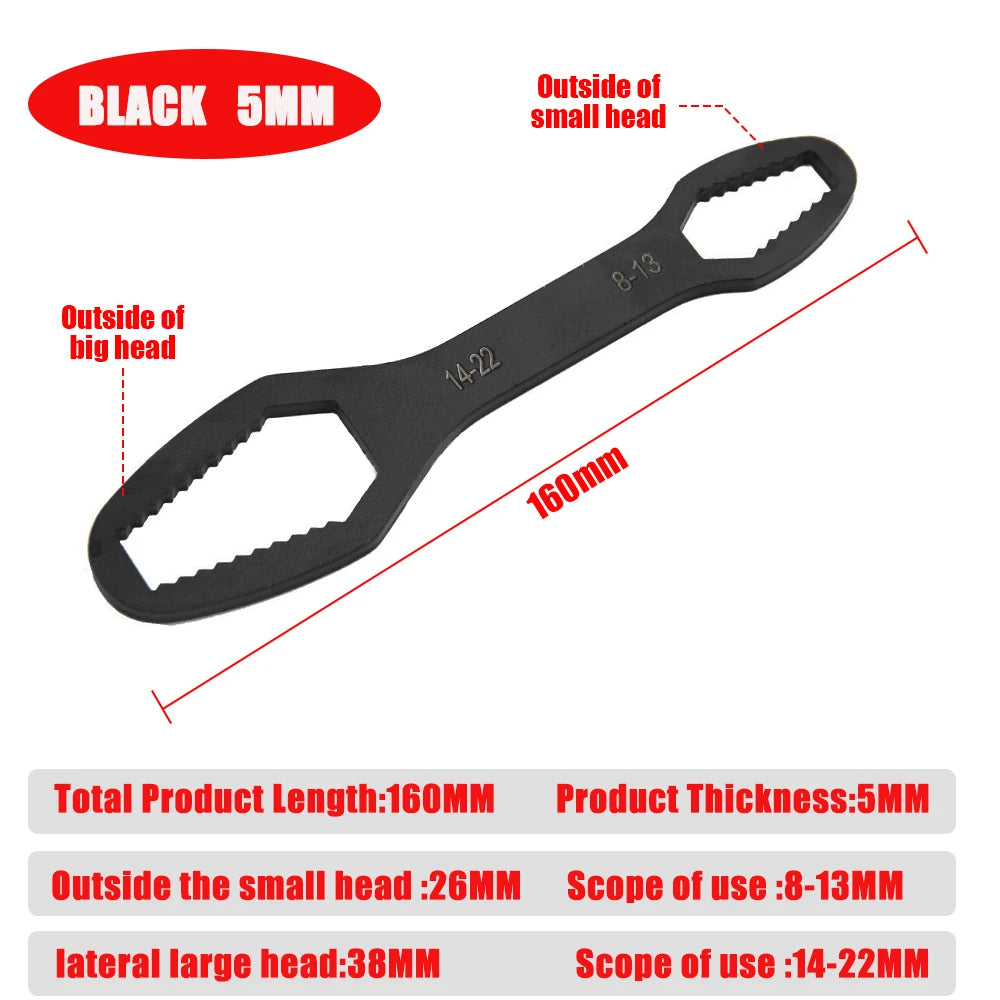 Llave Universal Torx de doble cabeza, herramienta de mano multiusos, ajustable,