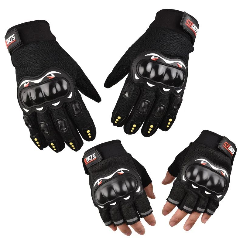 Guantes de motocicleta para hombre, guantes de carreras con dedos cerrados transpirables para deportes al aire libre, conducción en bicicleta cruzada
