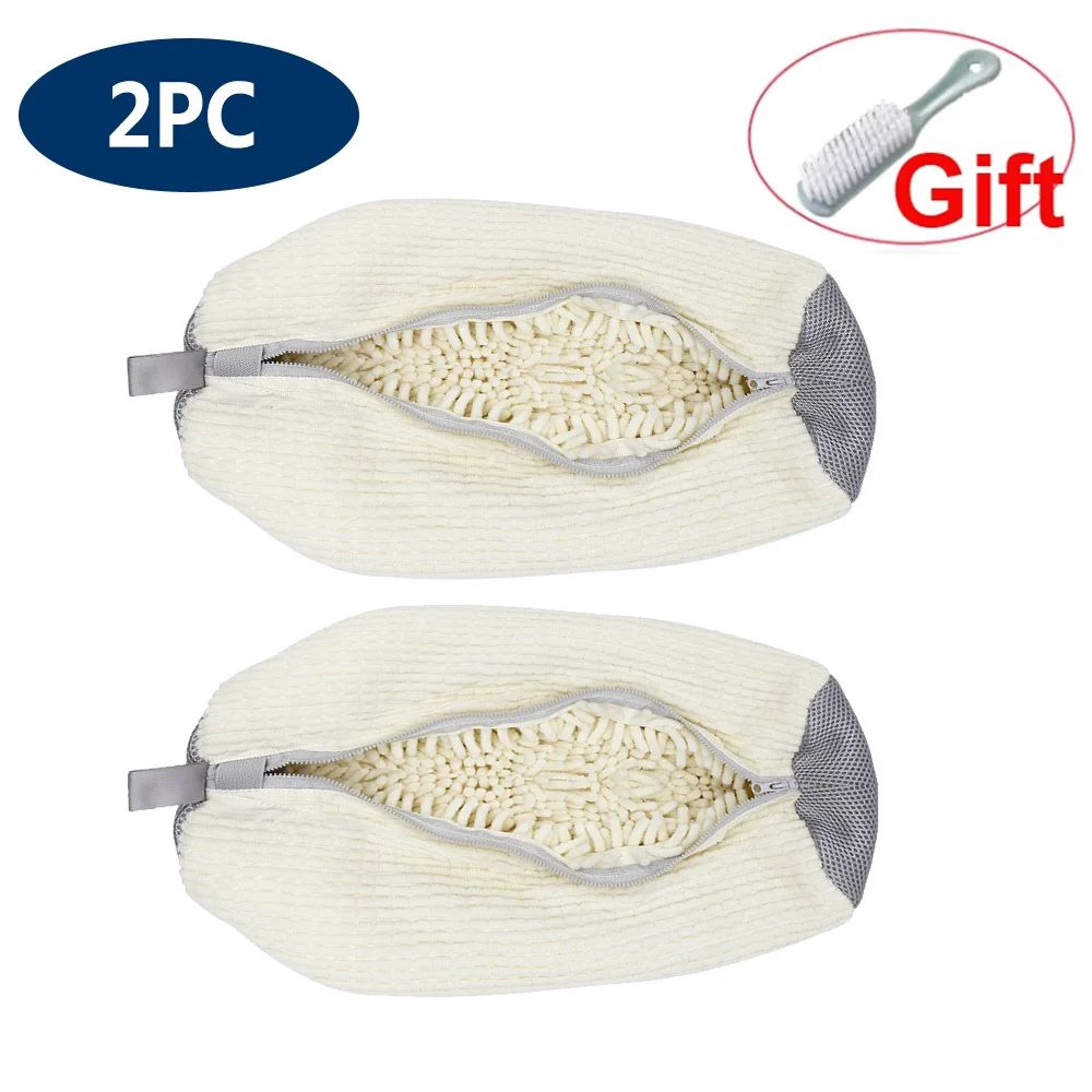 Bolsa de lavado de tenis, bolsa de lavandería, Protector de zapatos acolchado, bolsa de lavado de poliéster de fibra esponjosa, organizador de secado lavable a máquina