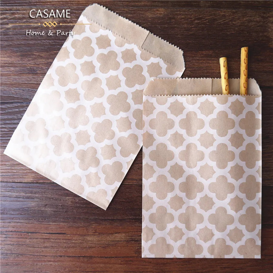 Mixed Style Kraft Paper Bags Craft Decoration Packaging Bag 