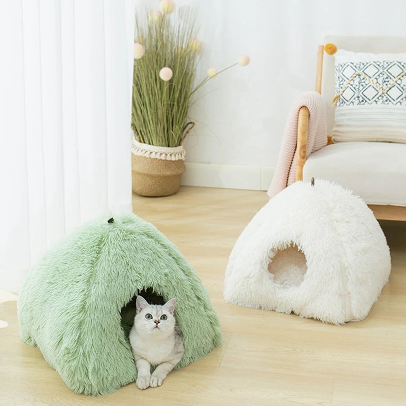 Warm Soft Plush Pet Mat Lightweight Cute Kennel Cat Sleeping Basket Dog Bed