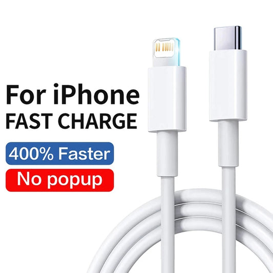 Cable de carga rápida para teléfono móvil APPLE, accesorio de carga rápida PD de 20W para iPhone 13, 12, 11, 14 Pro Max, Mini USB C, 8 Plus, XS, iPad