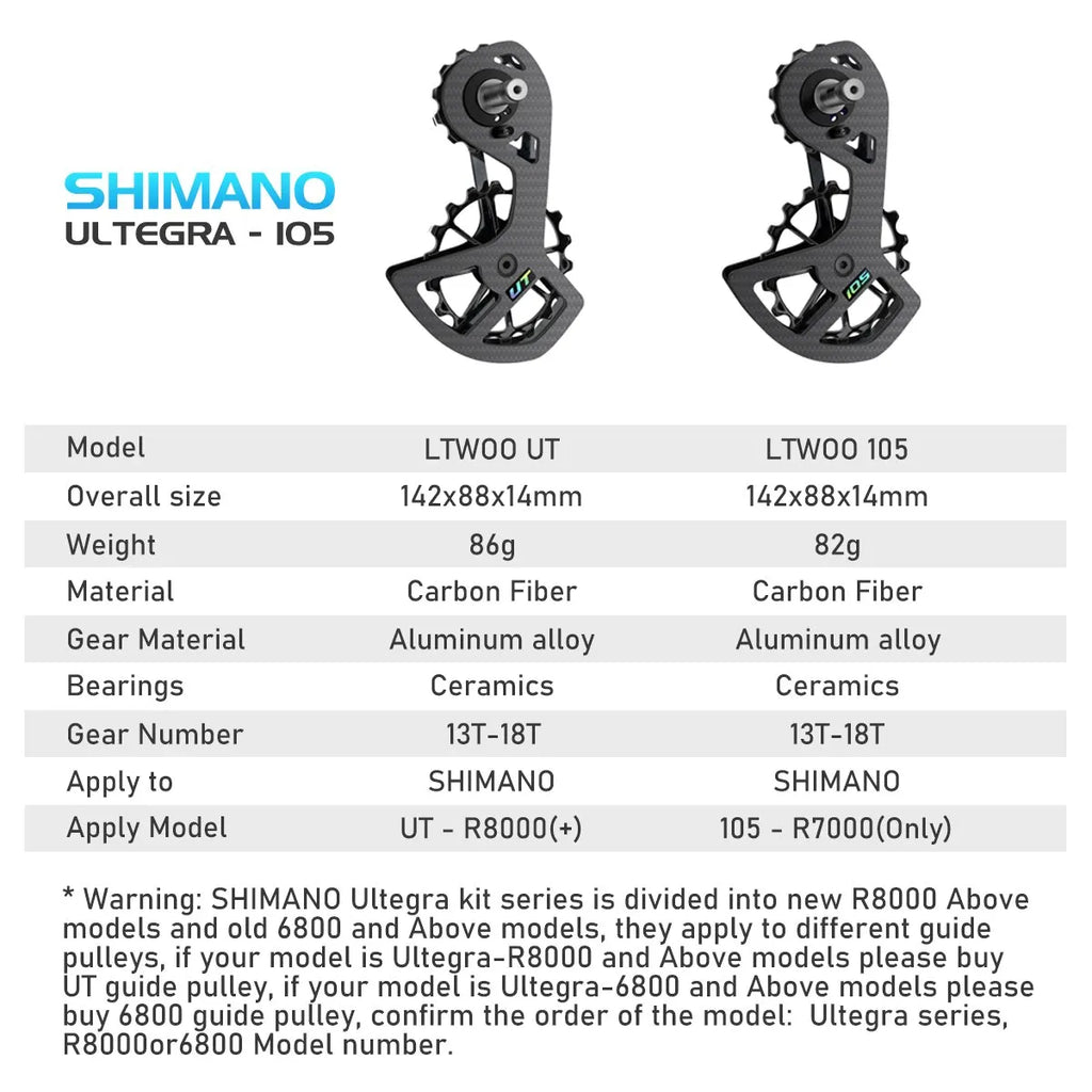 LTWOO Ceramic Bearing Wheel Fiber Rear Wheel Guide Wheel 