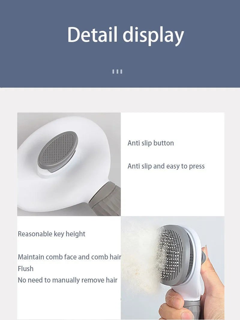 Cepillo de pelo para mascotas, peine para gatos, removedor de pelo para perros y gatos, herramientas de aseo para cachorros y gatitos, accesorios para perros, suministros para mascotas