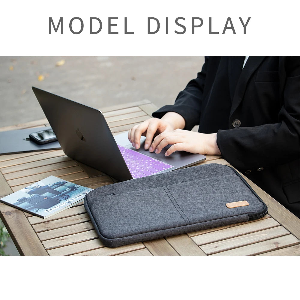 Funda para ordenador portátil de 14 y 15,6 pulgadas, maletín a prueba de golpes para Macbook, HP, Dell, Acer, para viaje de negocios, para hombre