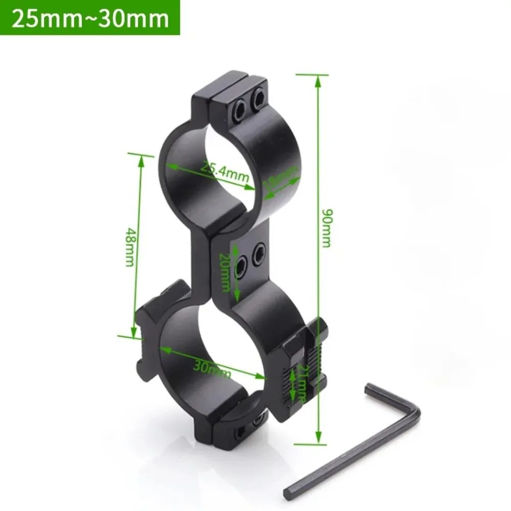 Nuevo tubo de abrazadera para Rifle figura 8 fijación anillos duales montaje con riel Picatinny Glock pistola mira linterna Ar 15 Accesorios
