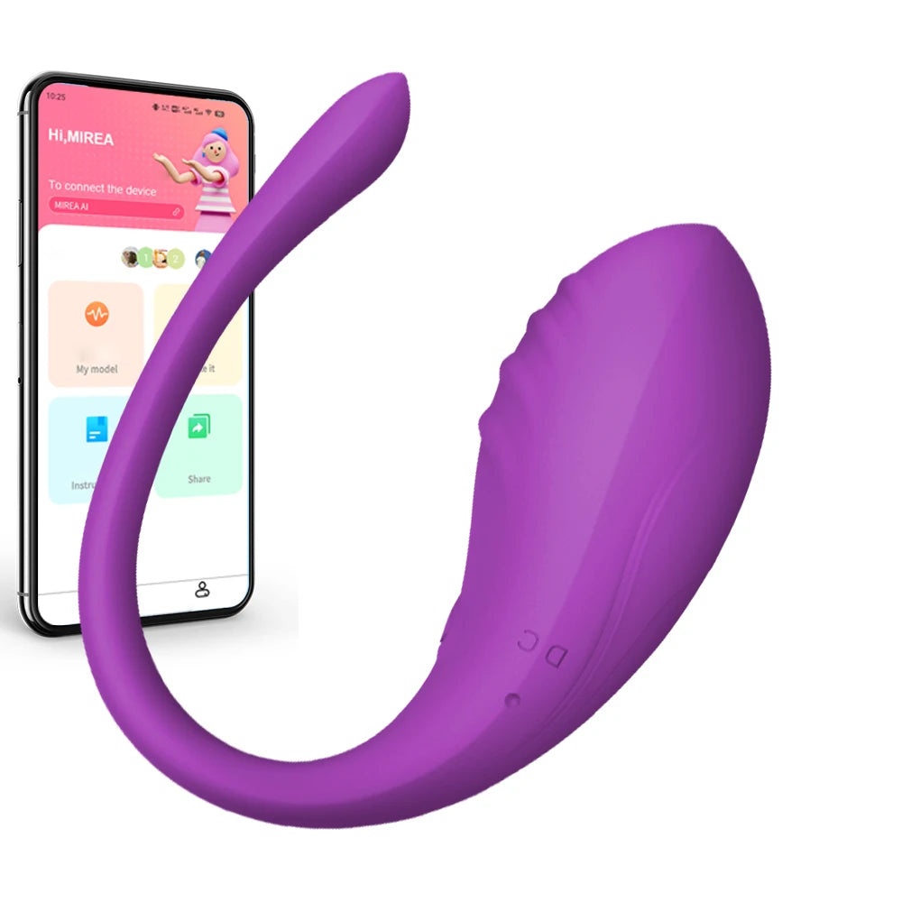 Vibrador inalámbrico con Bluetooth para mujer, estimulador de clítoris, huevo