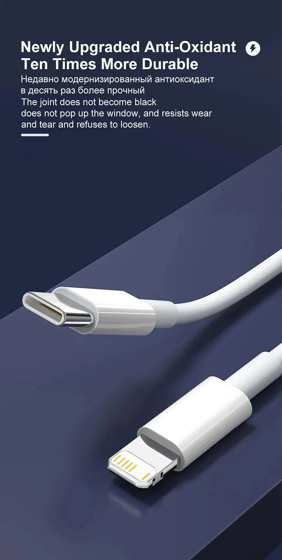 Cable de carga rápida para teléfono móvil APPLE, accesorio de carga rápida PD de 20W para iPhone 13, 12, 11, 14 Pro Max, Mini USB C, 8 Plus, XS, iPad