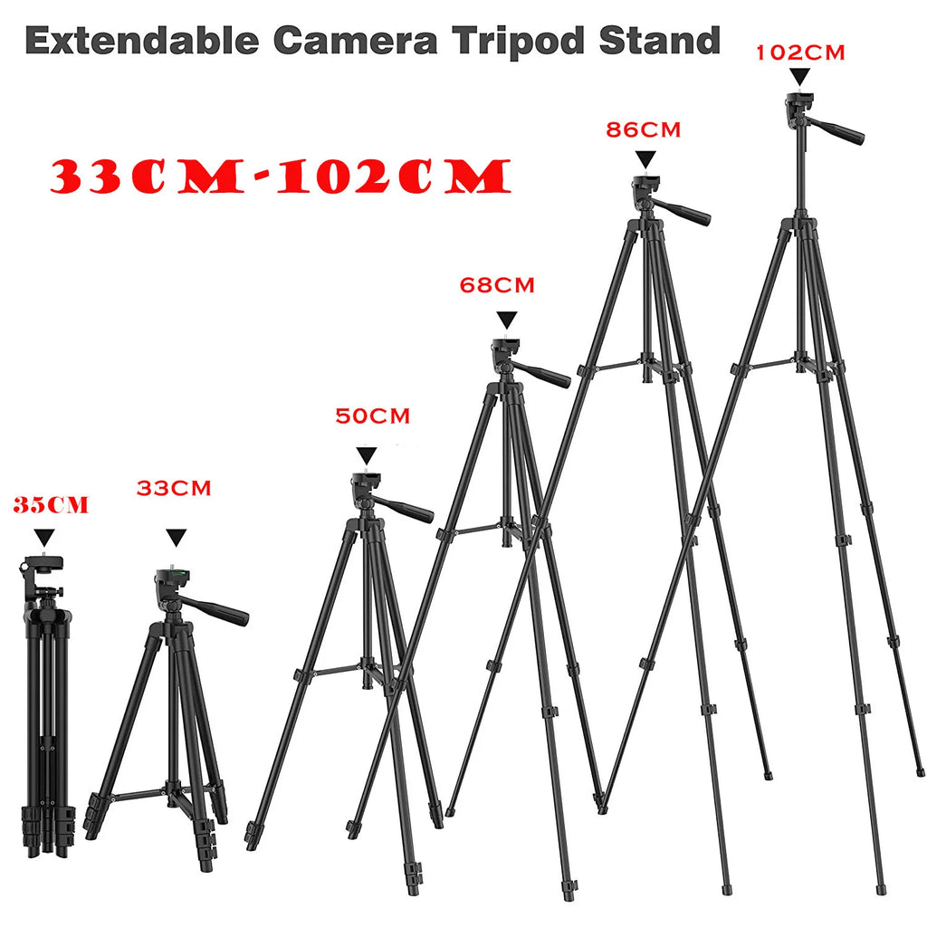 DSLR trípode Flexible extensible, soporte ligero de viaje, Control remoto para teléfono móvil, montaje de cámara Gopro en vivo, Youtube