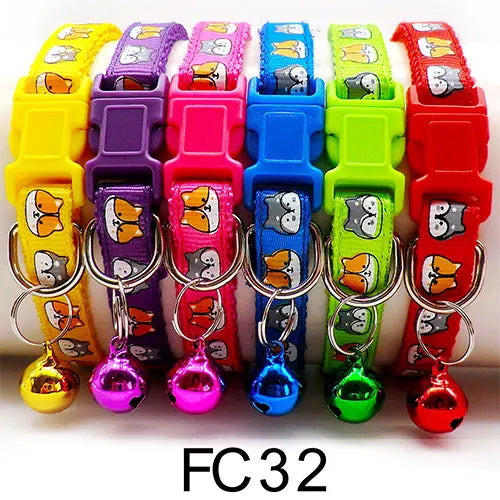 Adjustable Cat Collar with Bell Puppy Kitten Collar Wholesale 