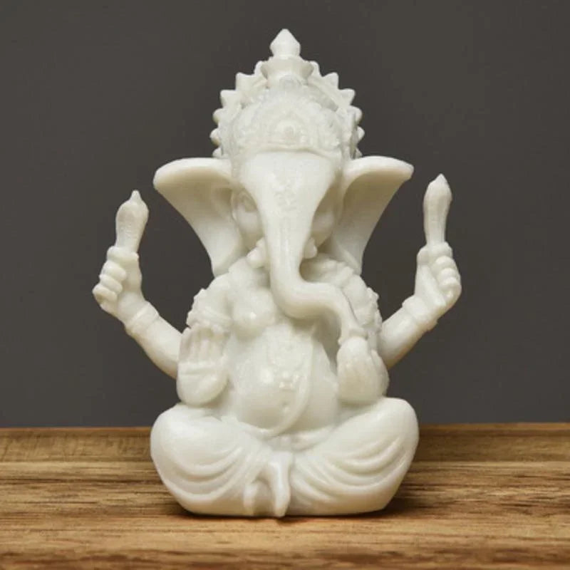 Sandstone Ganesha Buddha Elephant Statue Handmade Sculpture 
