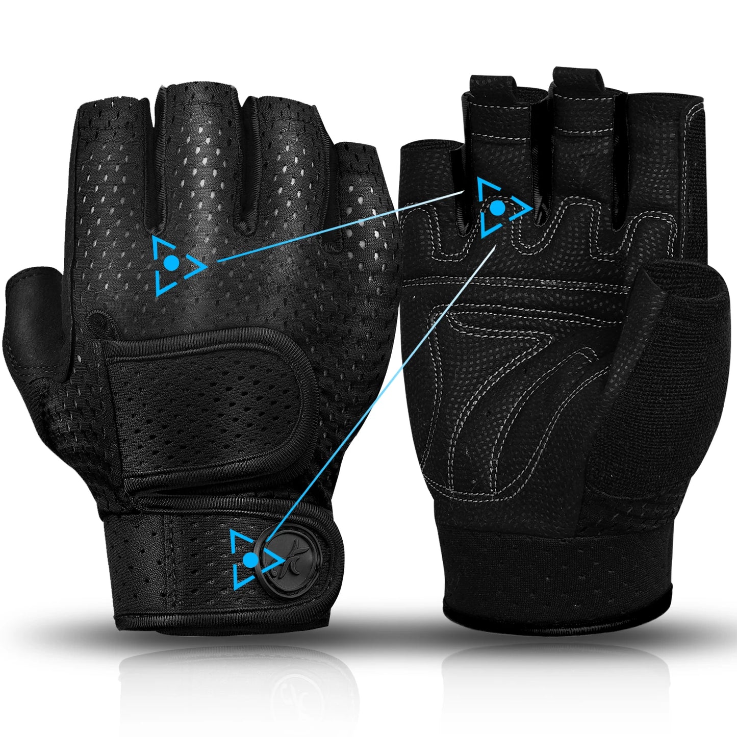 MOREOK-guantes de gimnasio antideslizantes para hombre, almohadillas de 3MM para entrenamiento de fuerza, levantamiento de pesas, Kettlebell, ejercicio, Fitness