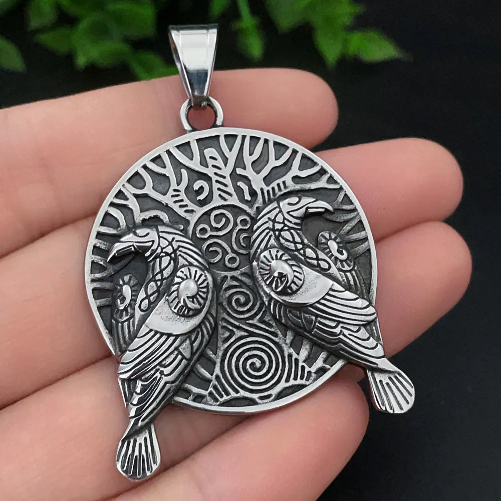 Collar Vintage vikingos Árbol de la vida para hombre, amuleto nórdico celta, c