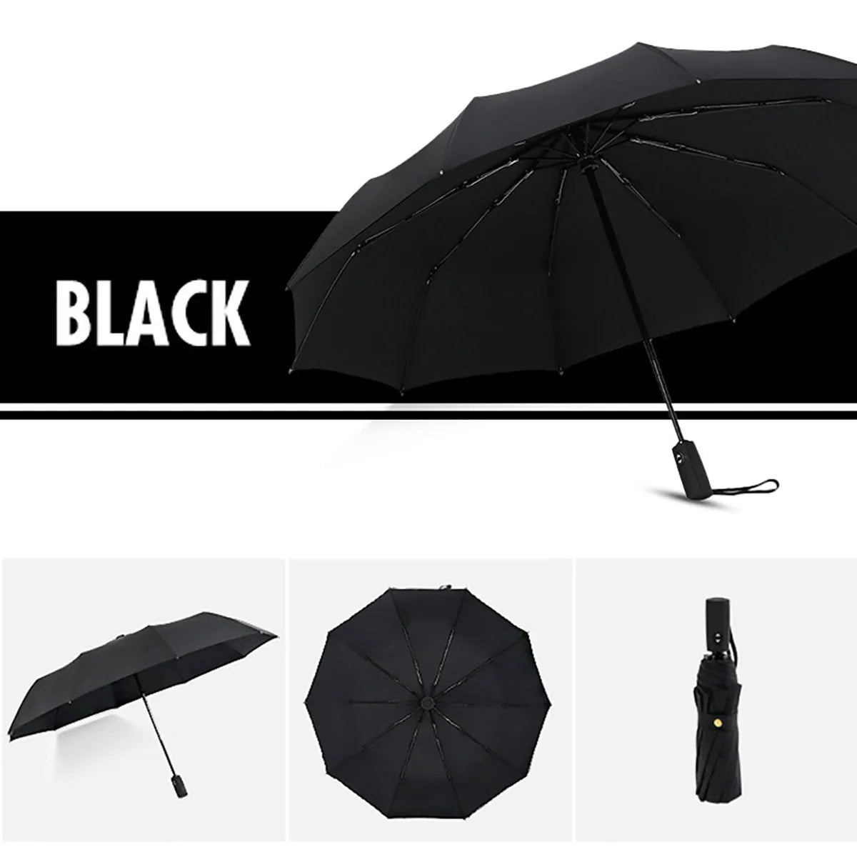 Heavy Duty Windproof Double Layer Fully Automatic Umbrella 