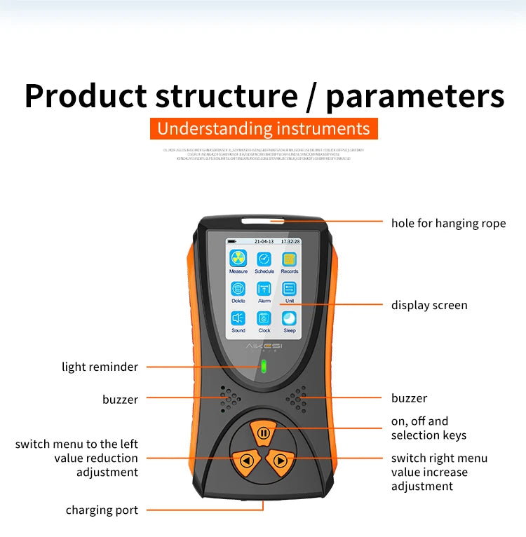 Geiger Nuclear Radiation Detector Counter X-ray Beta Gamma Dosimeter 