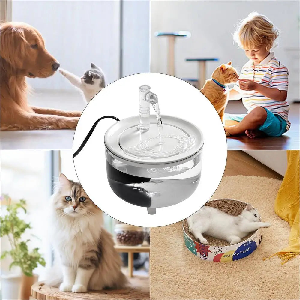 Automatic Cat Water Fountain Filter USB Electric Silent Pet Drinking Bowl Pet Drinking