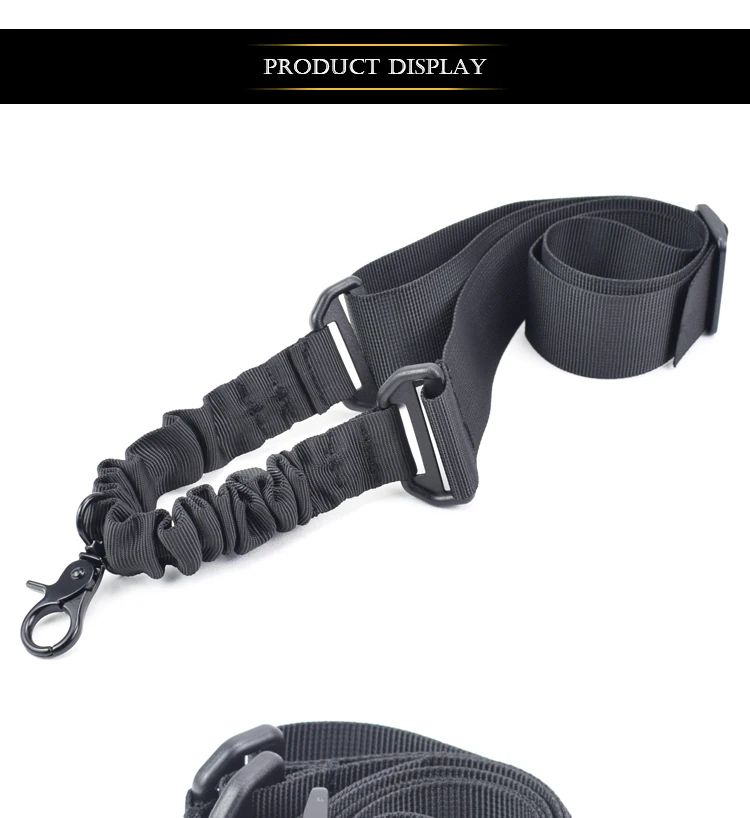 Correa de hombro para pistola de un solo punto, cinturón ajustable, accesorios de caza al aire libre, cuerda elástica para Rifle