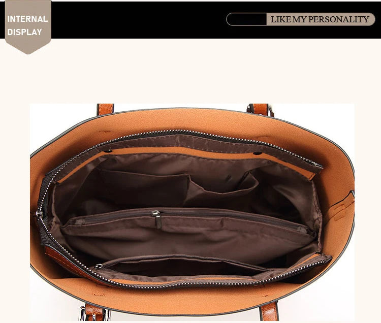 Bolsos de hombro de cuero con cera de aceite para mujer, bolso cruzado Vintage,