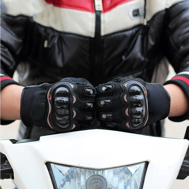 Guantes de motocicleta para hombre, guantes de carreras con dedos cerrados transpirables para deportes al aire libre, conducción en bicicleta cruzada
